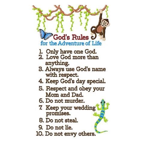 Click the image or click here to view/print/download. Ten Commandments Printversion | Ten Commandments for Kids ...