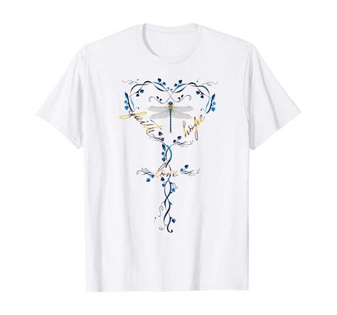 Faith Love Hope Dragonfly Lovers T Shirt Minaze