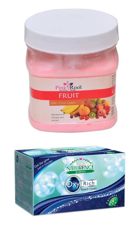 Buy PINK ROOT FRUIT CREAM 500ML WITH NATURENCE OXY RICH BLEACH 230G