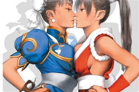 chun li and mai have a boob fight in street fighter art book destructoid