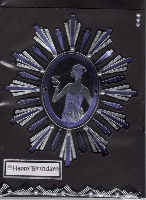 Hunkydory Topper Used To Make This Art Deco Card Card Made By Sue Elvin Vintage Cards Art