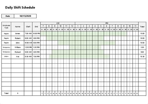 Excel Monthly Employee Shift Schedule Template My Xxx Hot Girl