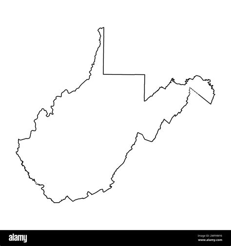 West Virginia map shape, united states of america. Flat concept icon