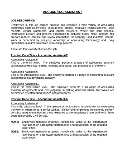free 8 sample accounting job description templates in pdf