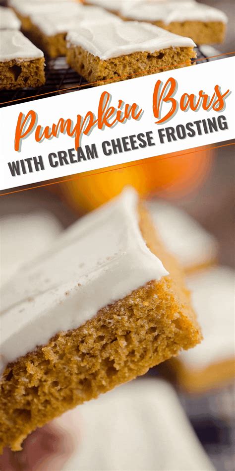 Pumpkin Cake Bars Recipe Sheet Cake Recipes Cream Cheese Frosting Recipe Just Desserts