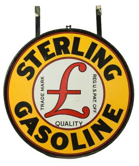 sterling gasoline porcelain sign vintage type vintage ads vintage signs old gas pumps