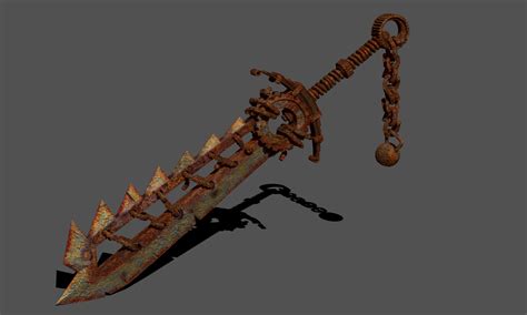 Artstation Rusty Sword Game Assets