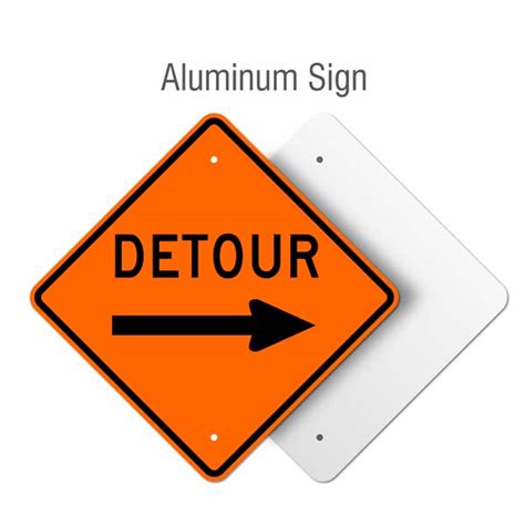 Detour Right Sign X4563 By