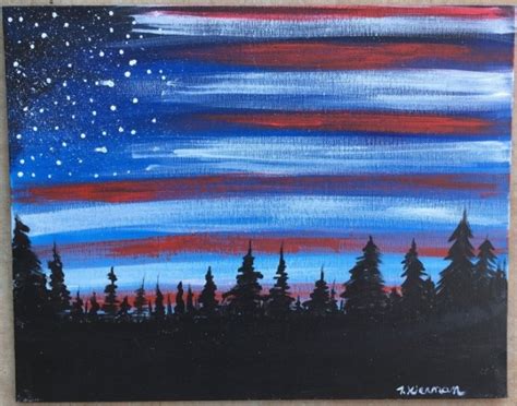 How To Paint American Flag Sky Step By Step Painting