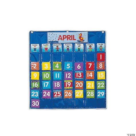 Classroom Calendar Pocket Chart Oriental Trading