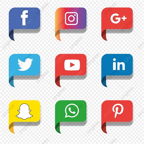 Social Media Icons Set Logo Illustrator Soziale Symbole Logo Ikonen Mediengrößen PNG und