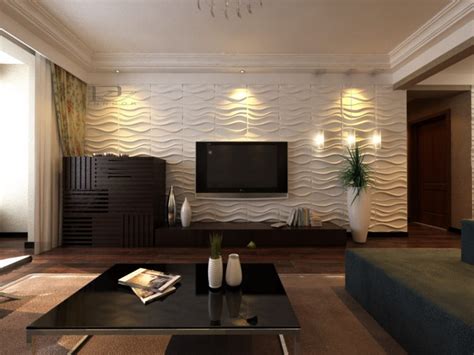 Дизайн стены в гостиной с телевизором (67 фото)