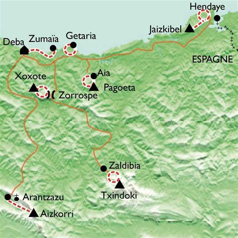 Locations sur la côte basque. Carte Pays Basque espagnol, entre mer et montagne | Pays ...