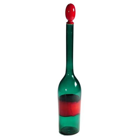 Gio Ponti Morandiane Venini Glass Bottle At 1stdibs