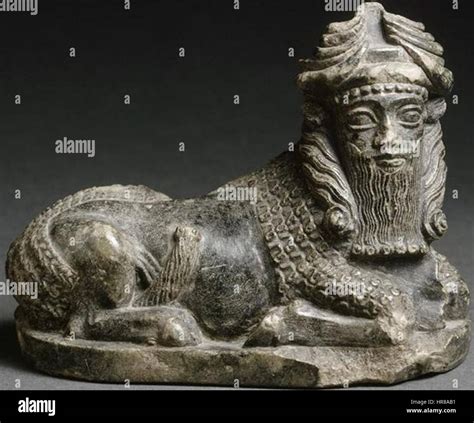 Sumerian God Bull With Mans Head Stock Photo Alamy