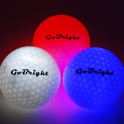 Gobright Red White And Blue Led Light Up Golf Balls Ultra Bright