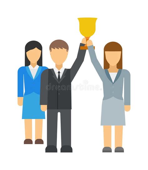 Successful Team Business Leaders Vector Illustration Stock Vector
