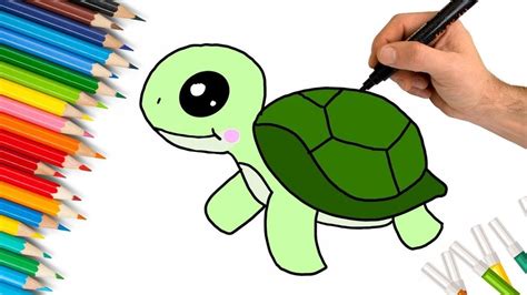 CÓmo Dibujar Una Tortuga FÁcil Paso A Paso Kawaii How To Draw A Turtle
