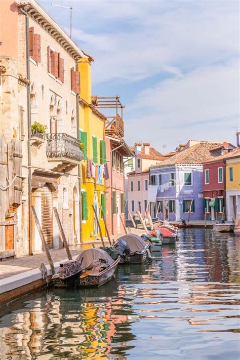 Multi Colored Houses Burano Island Venice Stock Photo Image Of Italy