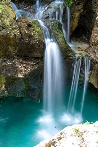 Premium Photo Beautiful Image Of Blurred Stream Of Waterfalls Falling