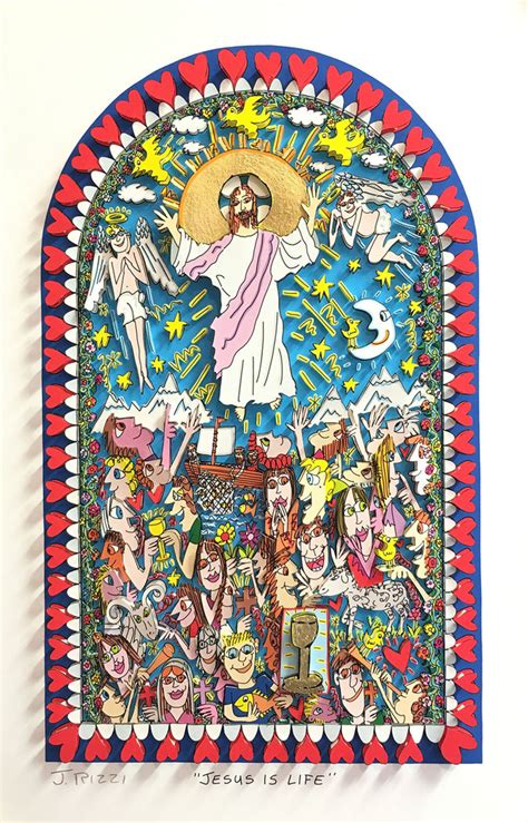 Click on artist's name to your left for a complete listing. James Rizzi - JESUS IS LIFE