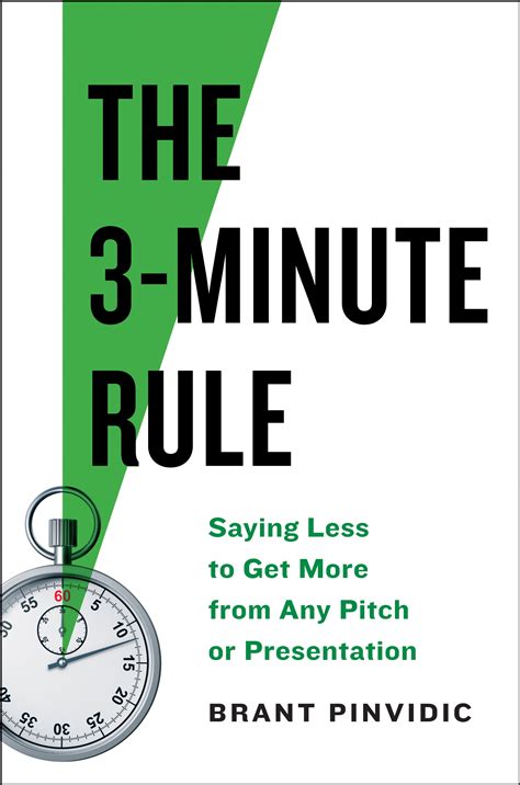 The 3 Minute Rule By Brant Pinvidic Penguin Books Australia