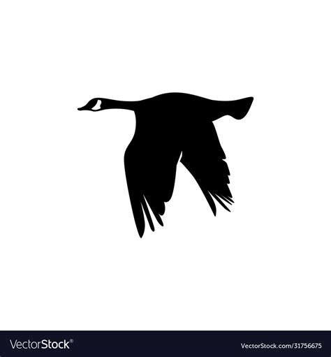 Flying Goose Logo Icon Royalty Free Vector Image