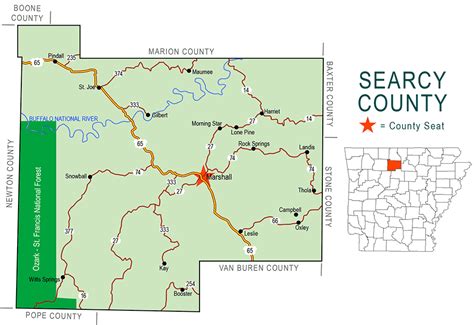 Zz Searcy County Map Encyclopedia Of Arkansas
