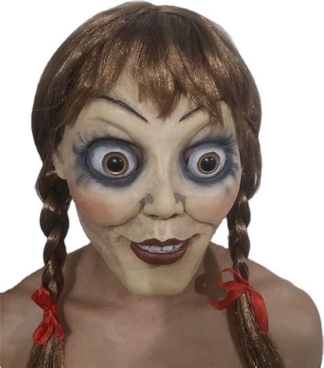 Sxdhocdz Halloween Annabelle Mask Realistic Ghost Doll