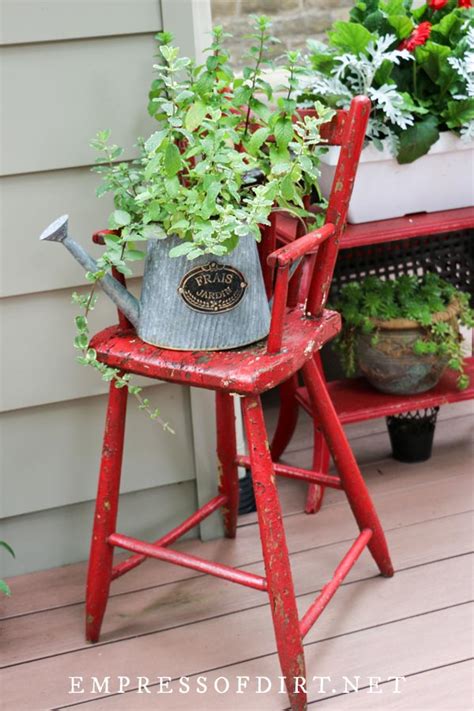 Should i put worms in my garden bed? Gallery of Garden Art Chair Ideas | Empress of Dirt