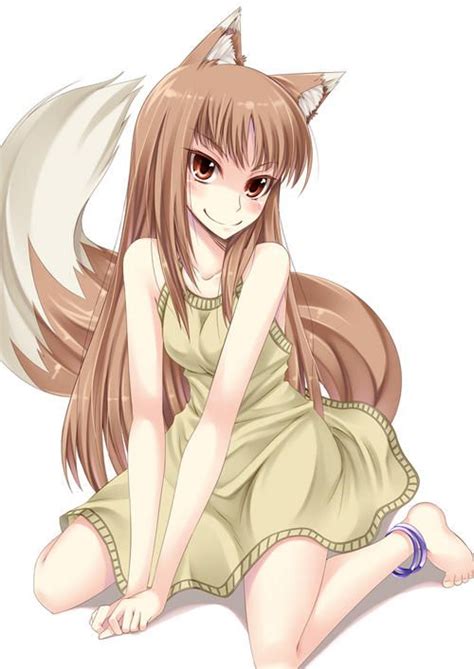 Fox Girl With Creepy Smile Spice And Wolf Anime Fox Girl