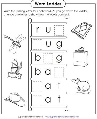 Simply answer the clues alongside each of the rungs of the ladder to move from the top to the bottom of the ladder word ladder puzzles are said to have been invented by lewis carroll, and they have been around ever since. cvc worksheet: NEW 678 CVC WORKSHEETS GRADE 1