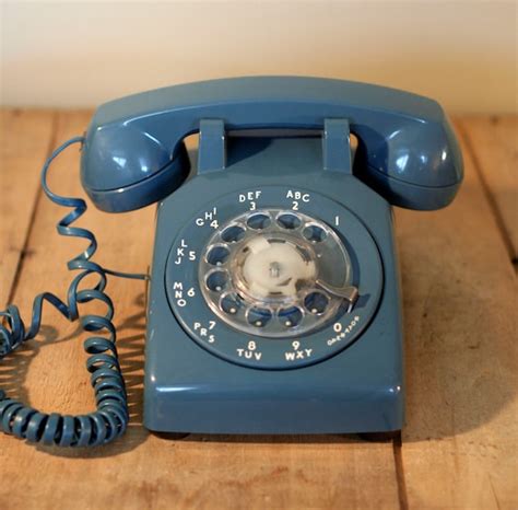 Vintage Blue Rotary Phone By Tomtomvintage On Etsy