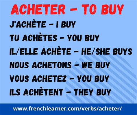 Acheter - Example Sentences