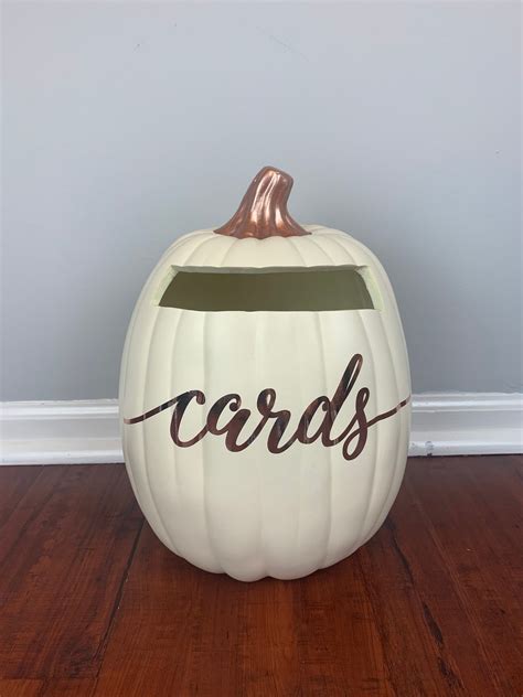 Fall Wedding Pumpkin Holder Pumpkin Wedding Card Box Fall Etsy