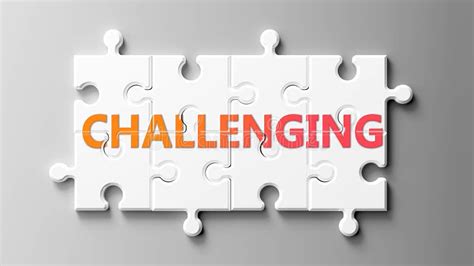 Challenging Complex Like A Puzzle Pictured As Word Challenging On A