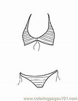 Coloring Swimsuit Printable Clothes Coloringpages101 sketch template