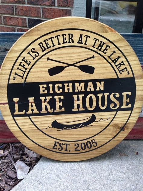 Lake House Personalized Sign Handmade In Kansas And Ships Nationwide