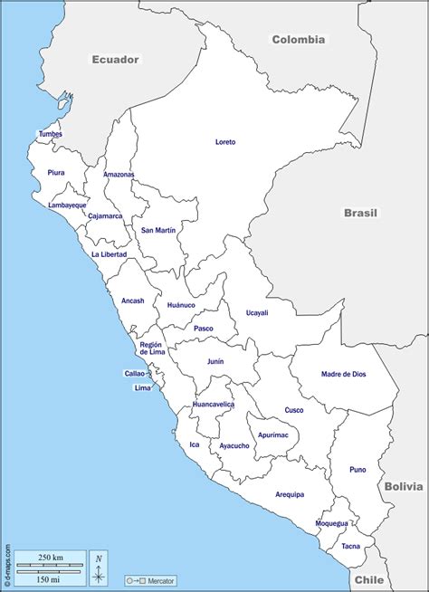 Peru Free Map Free Blank Map Free Outline Map Free Base Map
