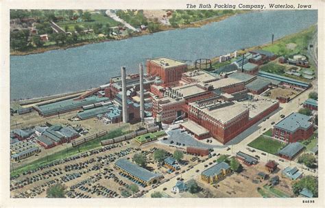 Waterloo Iowa Rath Packing Company Aerial View Postmark Flickr