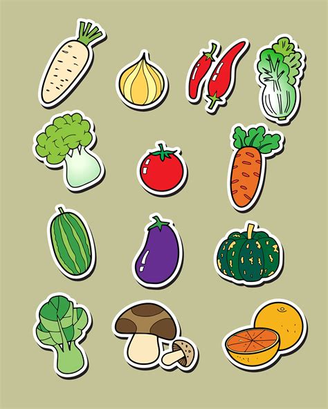 Freehand Drawing Vegetables 586075 Vector Art At Vecteezy