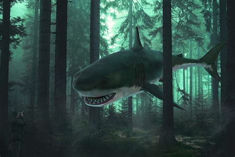 Fantasy Forest Shark Hd Wallpaper Peakpx