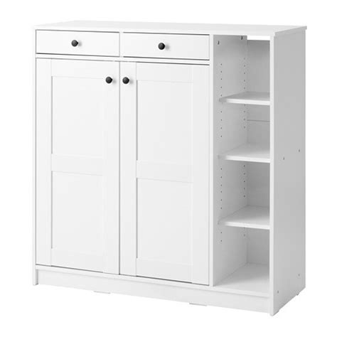 Hemnes Shoe Cabinet With 2 Compartments White Ikea