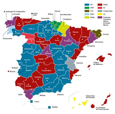 Los Ayuntamientos Españoles Que Cambian De Color Político Tras El