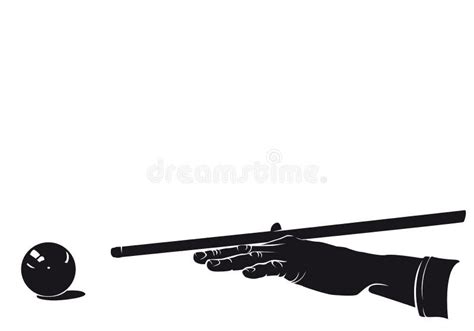 Billiards Hand Player With Ball Silhouette Isolated Stock Vector Illustration Of Silhouette