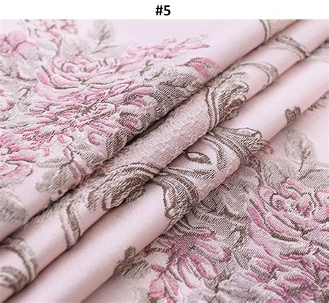 High End Jacquard Fabric Polyeter Silk Brocade Emboss Etsy