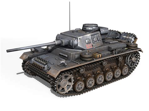 Pzkpfw Iii Ausf J 523 3d Model Obj 3ds Fbx C4d Lwo Lw Lws