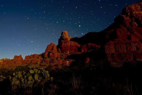 Night Time Sky In Arizona Scenic Photography Night Time Monument