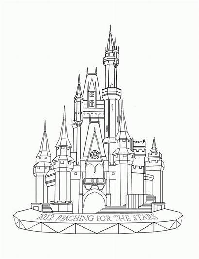 Coloring Castle Disney Pages Printable Colouring Adults