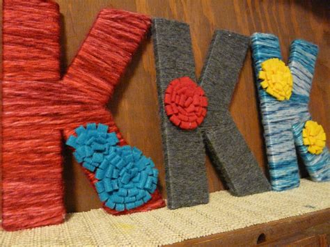 So Cute Yarn Wrapped Letters Wooden Letters Decorated English Country
